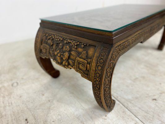Chinese Hand Carved Coffee Table, 1930s For Sale At Pamono For Wooden Hand Carved Coffee Tables (View 13 of 20)