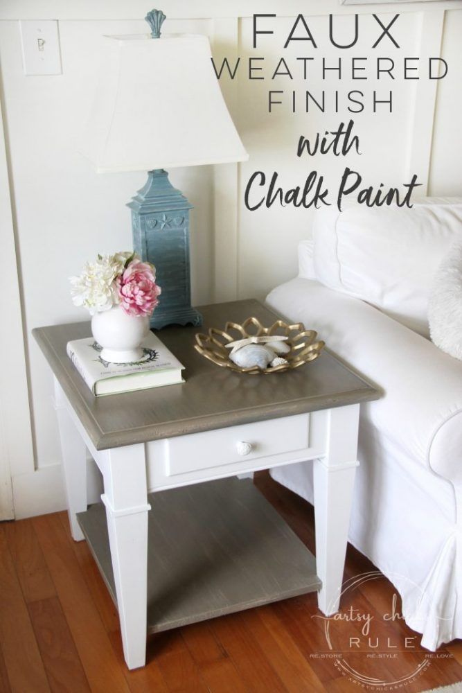 Coastal Style Chalk Paint Makeover (simple Weathered Finish With Paint!) –  Artsy Chicks Rule® Throughout Paint Finish Coffee Tables (View 18 of 20)