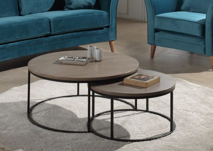 Coffee Table Set Round – Ease Baldai In Scandinavian Coffee Tables (View 14 of 20)