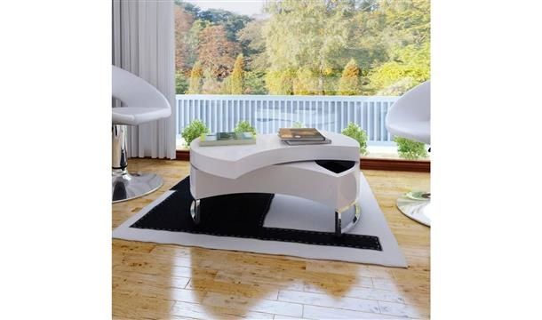 Coffee Table Shape Adjustable High Gloss White – Pigsback Pertaining To Shape Adjustable Coffee Tables (View 15 of 20)