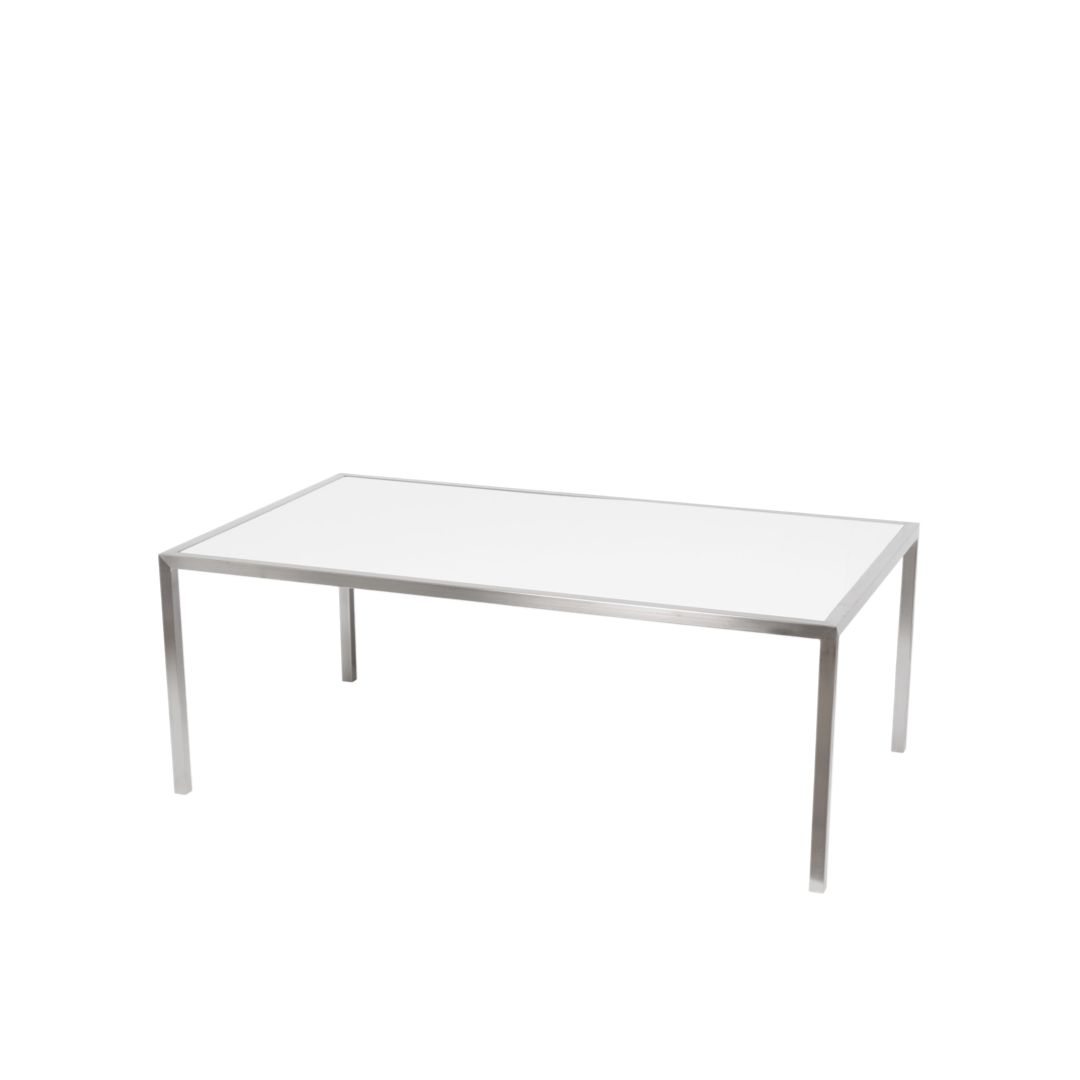 Coffee Table Stainless Steel Frame With Acrylic Top * – Event Hire Services Pertaining To Stainless Steel And Acrylic Coffee Tables (View 16 of 20)
