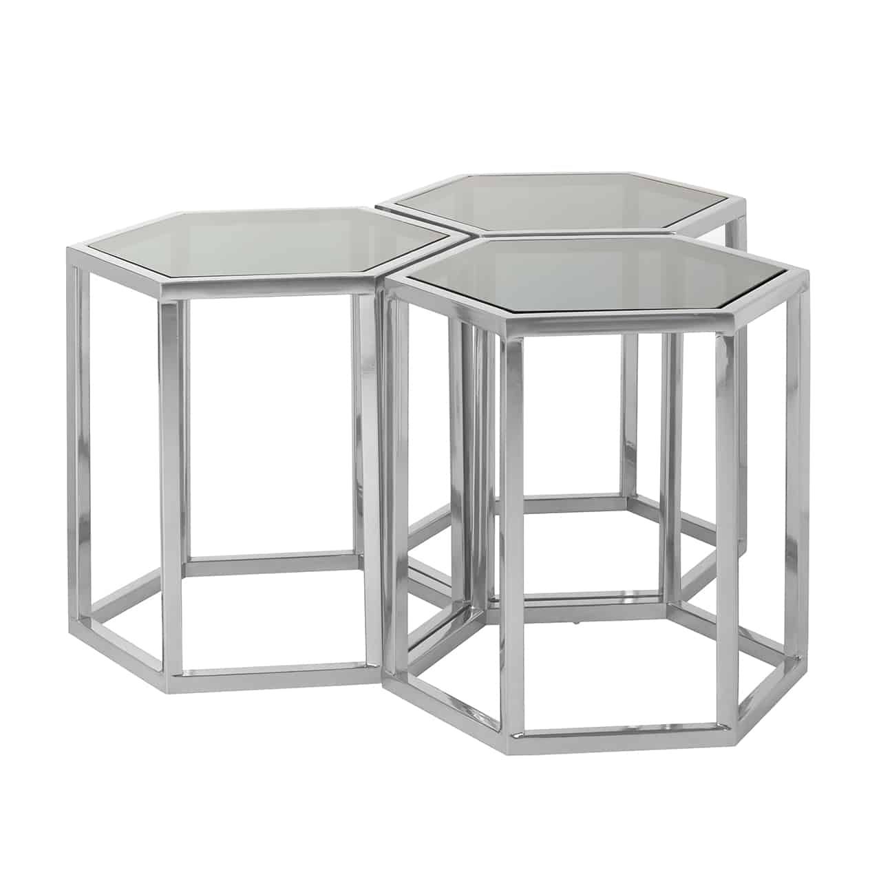 Coffee Tables Three Chrome | Chrome | Furnibay – Furniture Online Within Chrome Coffee Tables (View 1 of 20)