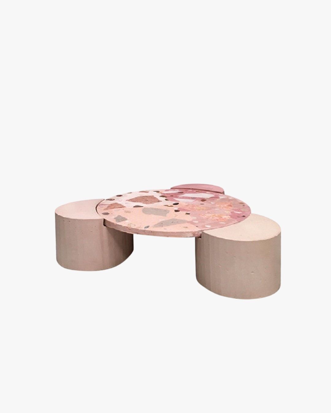Concrete Terrazzo Coffee Table, Pink | Tosco Studio | Modern Metier Inside Modern Concrete Coffee Tables (View 12 of 20)