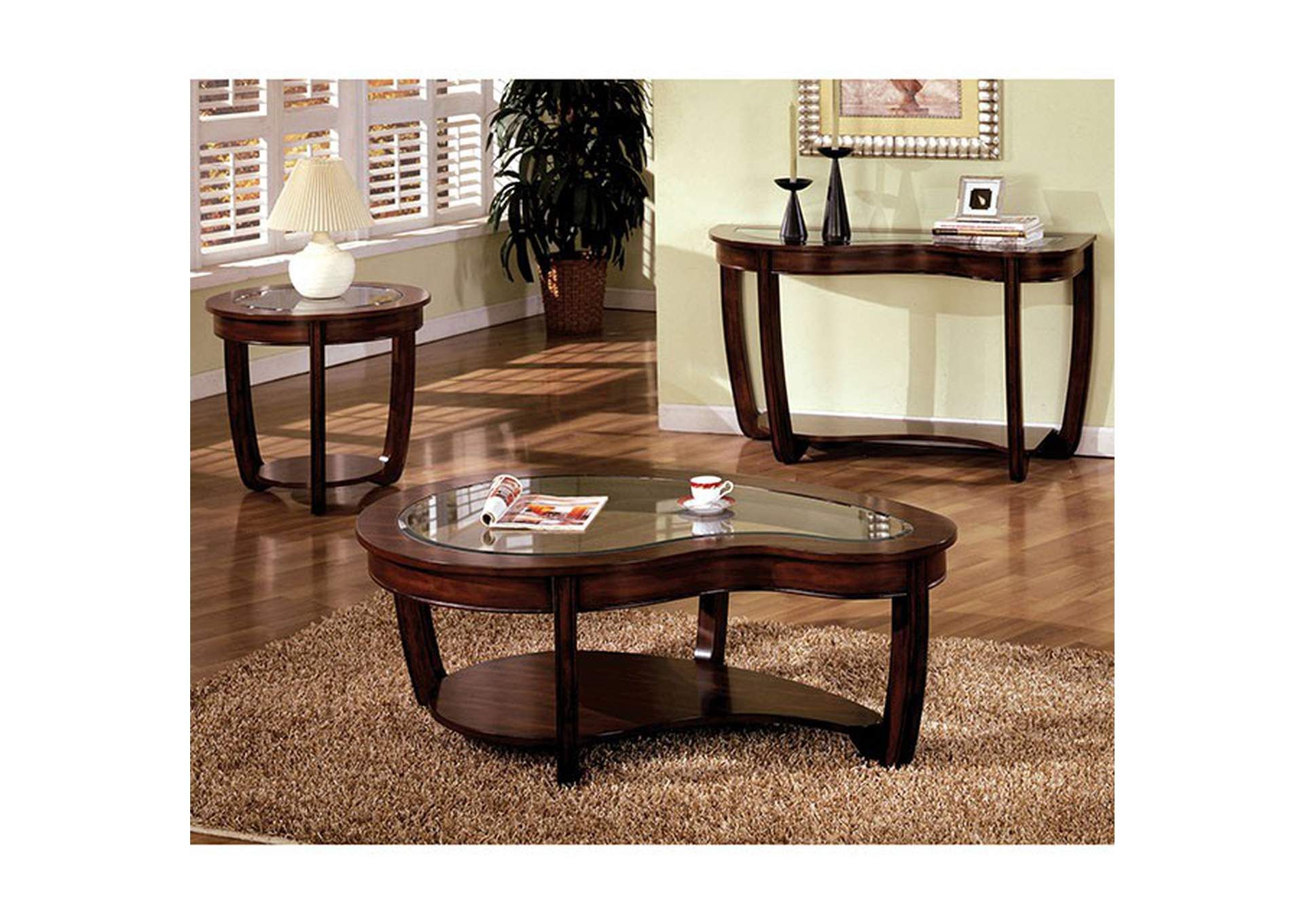 Crystal Falls Dark Cherry Coffee Table The Furniture Store Pertaining To Dark Cherry Coffee Tables (View 10 of 20)