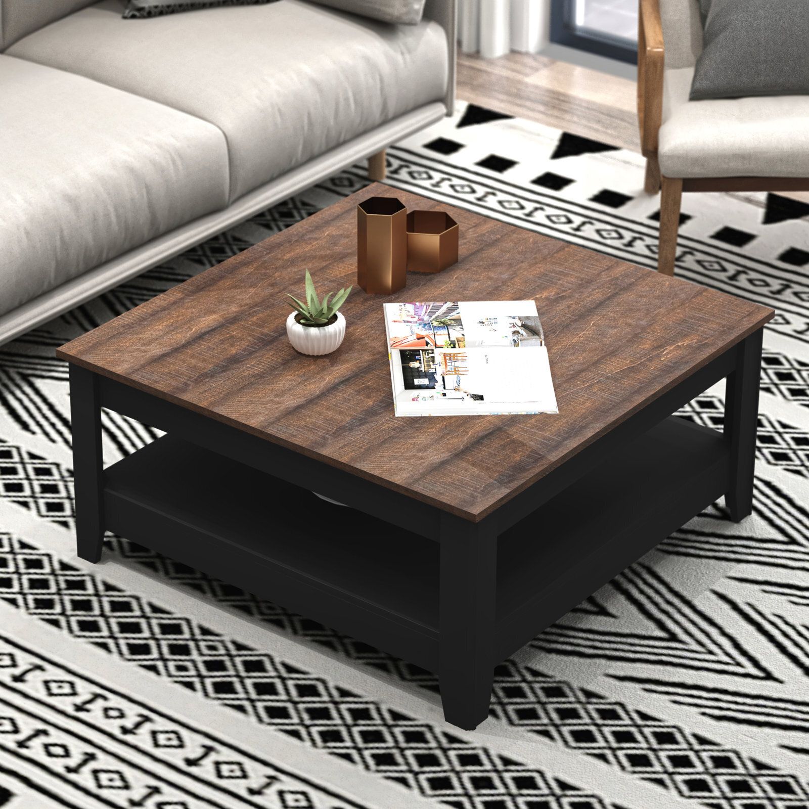 Dark Wood Square Coffee Table – Ideas On Foter In Black Square Coffee Tables (View 18 of 20)