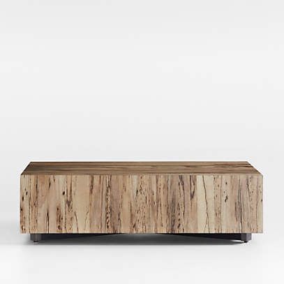 Dillon Spalted Primavera Wood Rectangular Coffee Table + Reviews | Crate &  Barrel Intended For Rectangle Coffee Tables (View 13 of 20)