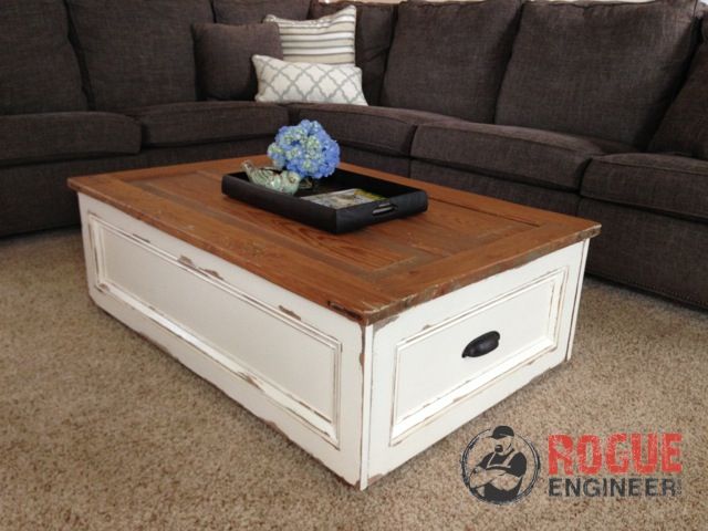 Diy Coffee Table With Storage | Free Plans | Rogue Engineer With Coffee Tables With Storage (View 16 of 20)
