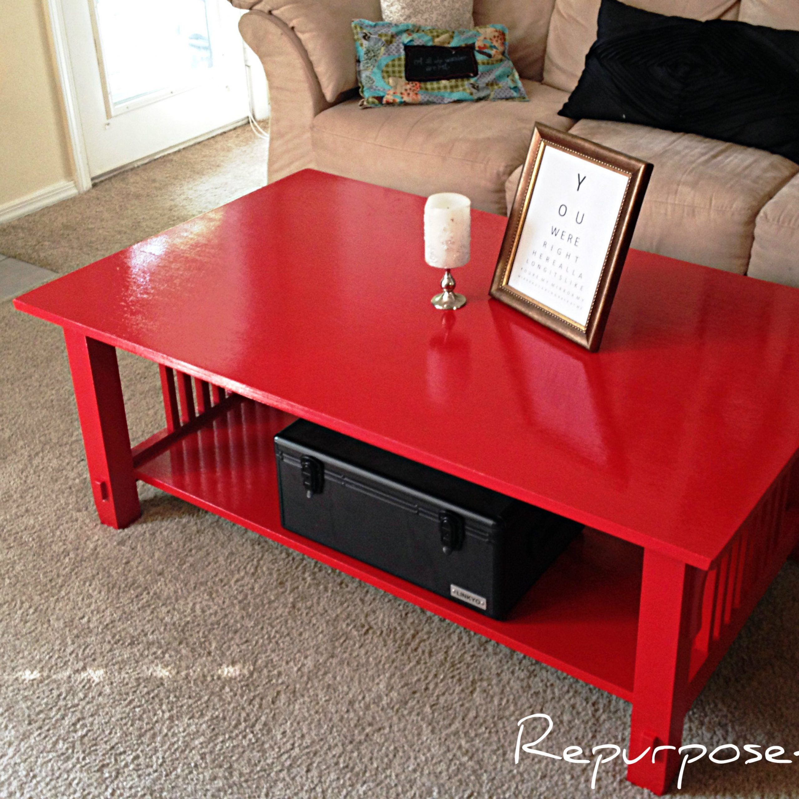Diy: High Gloss Coffee Table Repurpose | Repurposeful Boutique Inside Paint Finish Coffee Tables (View 4 of 20)