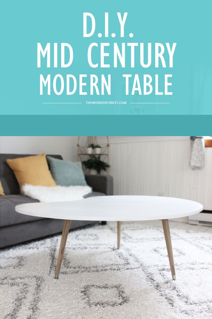 Diy Mid Century Modern Coffee Table (under $50!) – Wonder Forest Within Mid Century Coffee Tables (View 17 of 20)