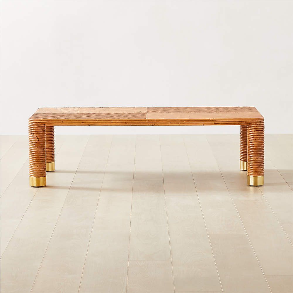 Edie Rectangular Rattan Coffee Table + Reviews | Cb2 Within Rattan Coffee Tables (View 4 of 20)