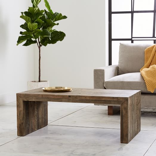 Emmerson® Reclaimed Wood Coffee Table – Stone Gray Within Reclaimed Wood Coffee Tables (View 12 of 20)