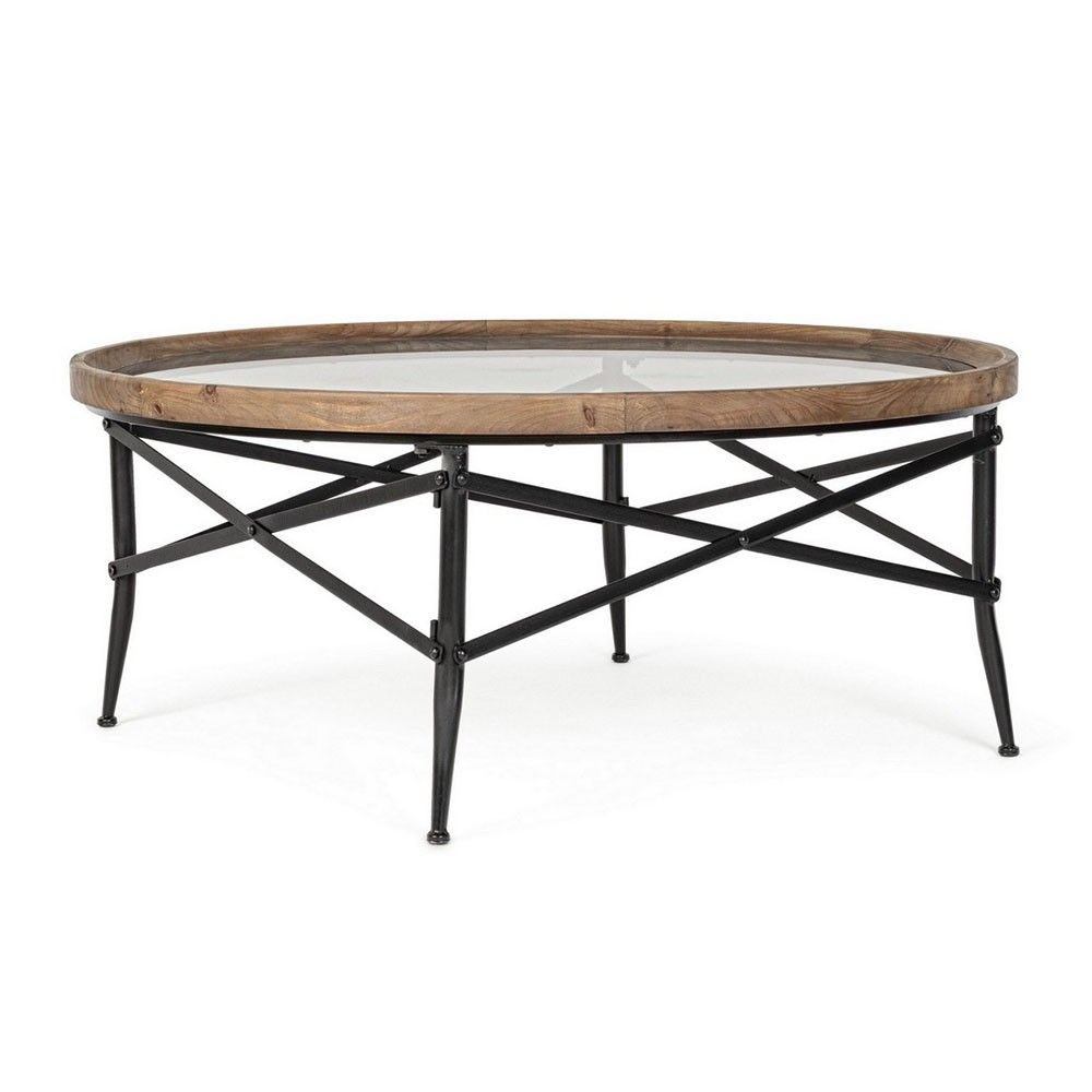 Evans Industrial Coffee Tablebizzotto For Your Living Room | Kasa Store Intended For Tempered Glass Top Coffee Tables (View 15 of 20)