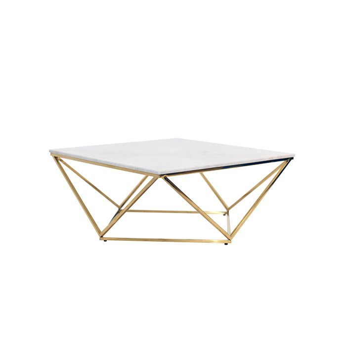 Evolution / Furniture F Ct48 Gd – Diamond Shaped Marble Top Gold Coffee  Table Within Diamond Shape Coffee Tables (View 20 of 20)