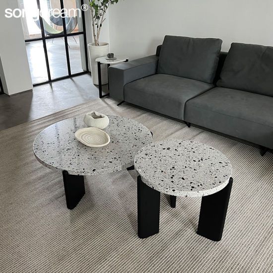 Factory Directly Terrazzo Stone Top Coffee Table For Home Living Room Hotel  – China Coffee Tables, Tea Tables | Made In China Within Stone Top Coffee Tables (View 16 of 20)