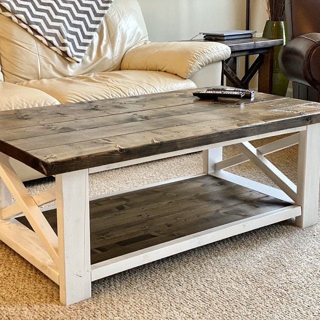 Farmhouse Coffee Table – Etsy With Farmhouse Style Coffee Tables (View 1 of 20)
