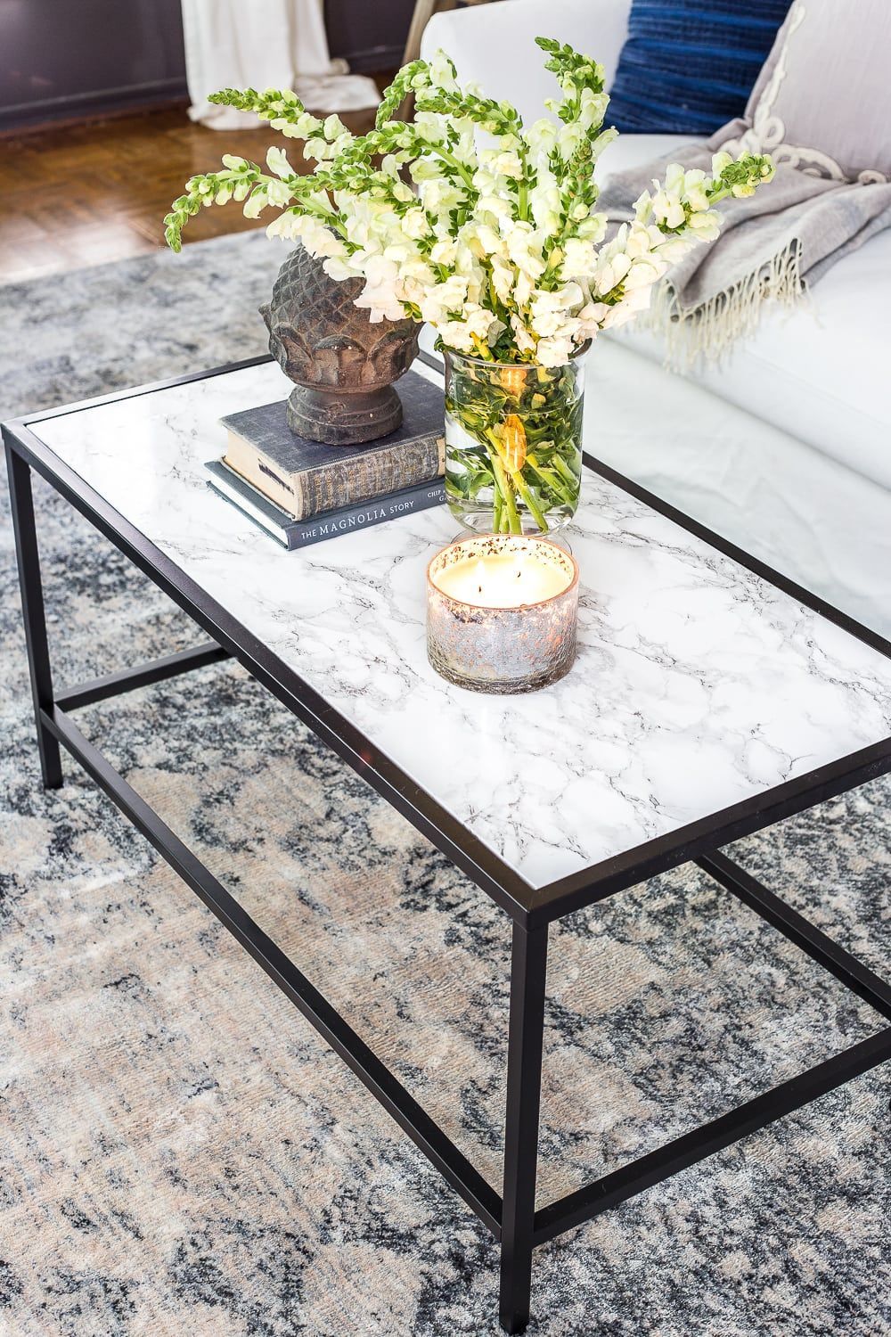 Faux Marble Top Coffee Table | Marble Top Coffee Table, Ikea Coffee Table, Coffee  Table Pertaining To Faux Marble Top Coffee Tables (View 8 of 20)