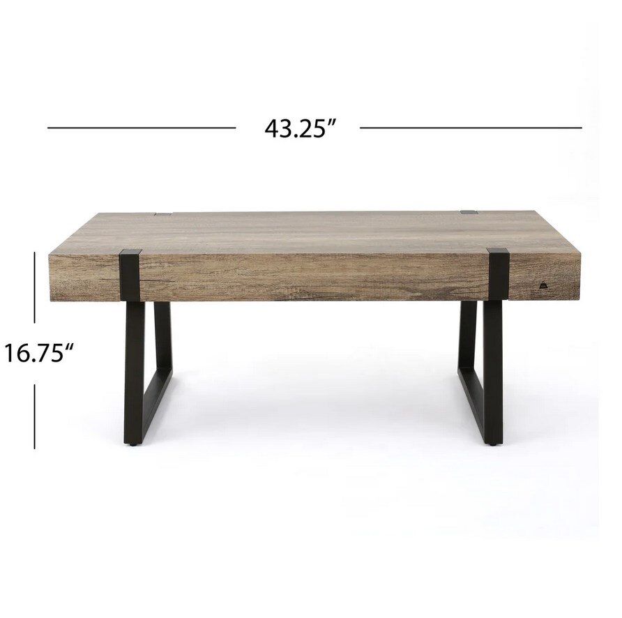 Faux Wood Coffee Table, Metal Frame Simple Industrial Modern Center Table,  Minimalist Rectangle Wooden Farmhouse Cocktail Table| | – Aliexpress For Industrial Faux Wood Coffee Tables (View 19 of 20)