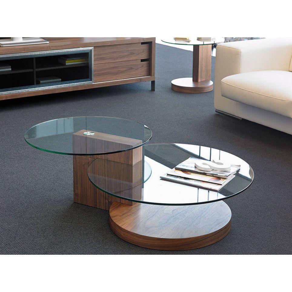 Furniture Industry – 2019 Le607 A Walnut Wood And Tempered Glass Co Within Tempered Glass Coffee Tables (View 4 of 20)