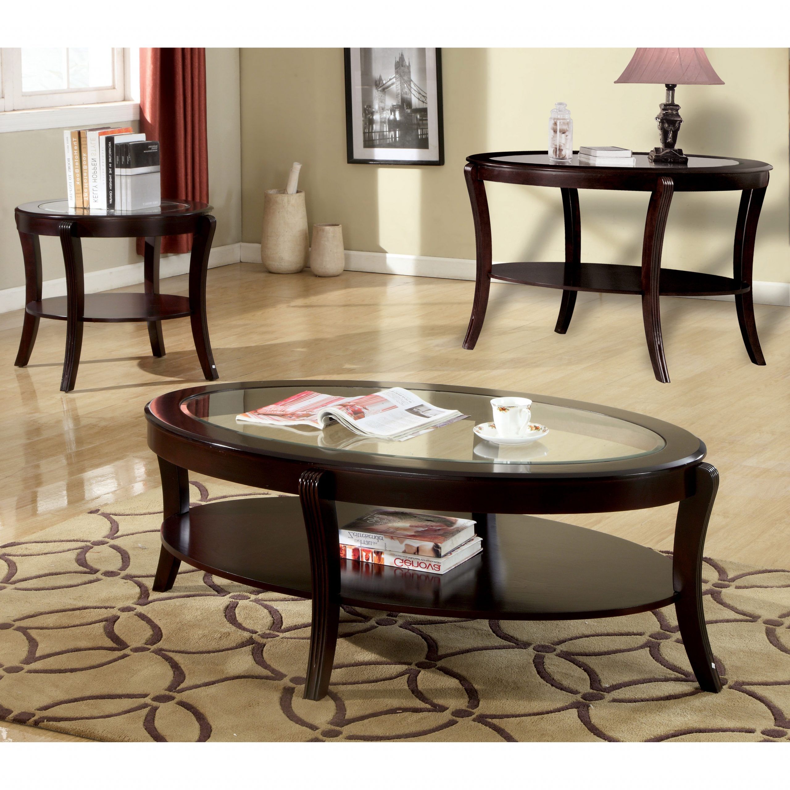 Furniture Of America Orim Espresso Solid Wood 53 Inch Coffee Table – On  Sale – Overstock – 9918603 With Oak Espresso Coffee Tables (View 8 of 20)