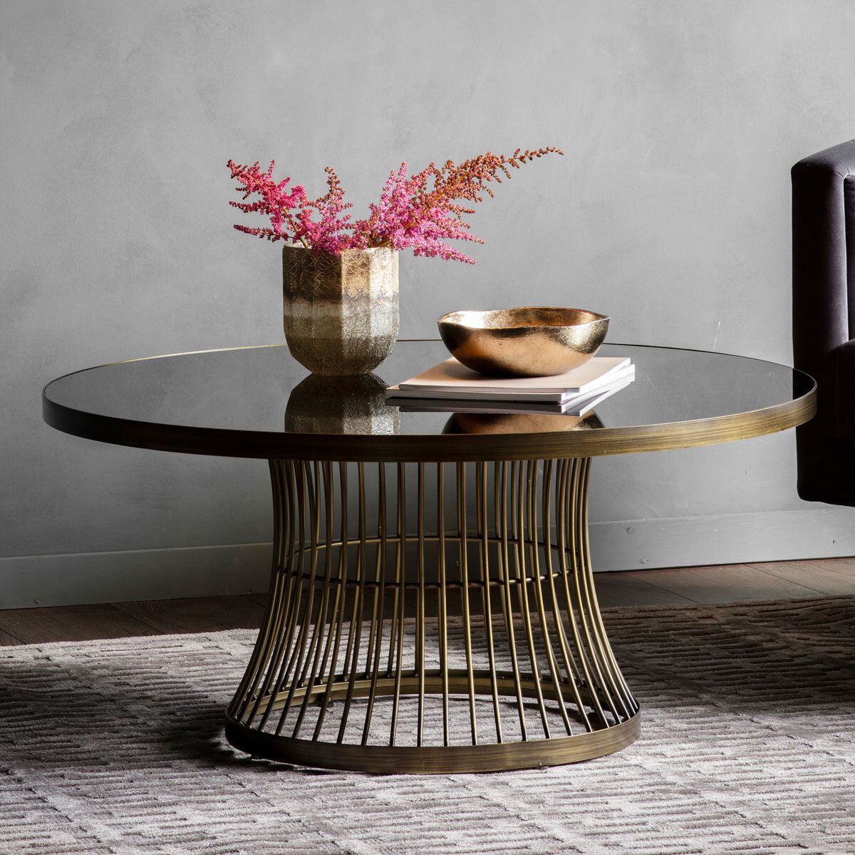 Gallery Chester Glass Top Coffee Table, Bronze | Costco Uk Throughout Smooth Top Coffee Tables (View 12 of 20)