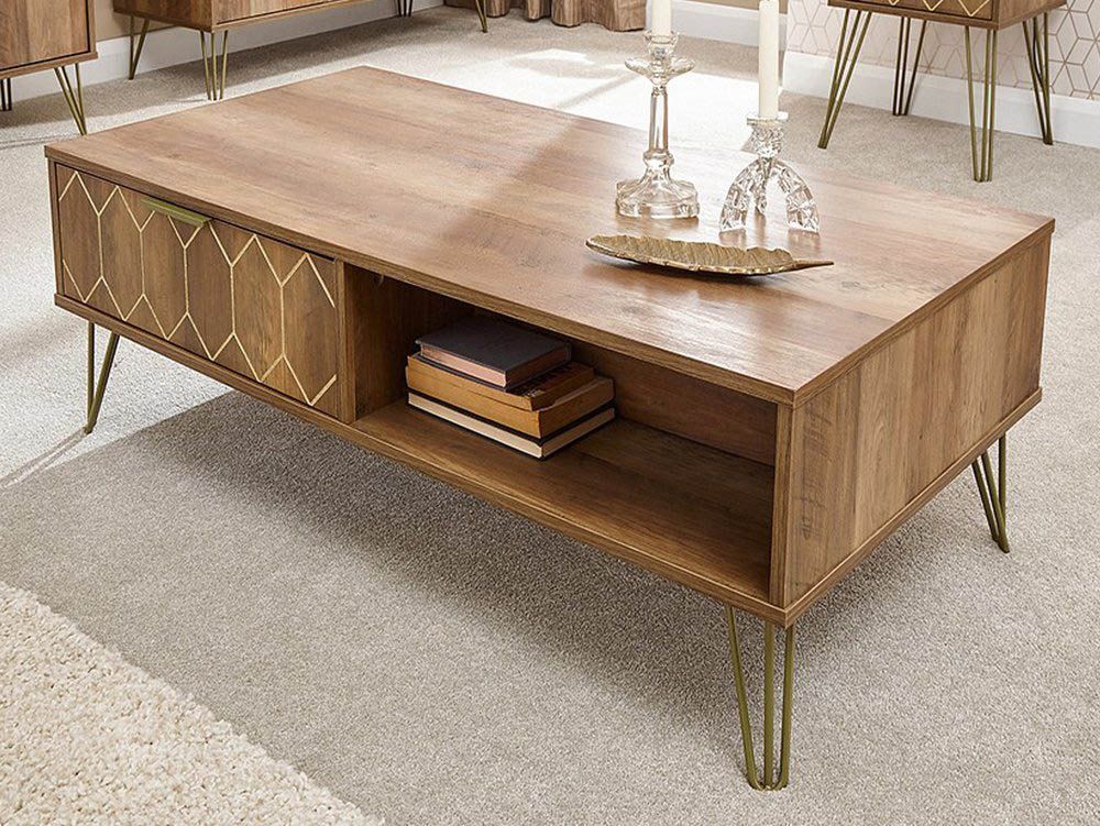 Gfw Orleans Mango Effect 2 Drawer Coffee Table – Archers Sleepcentre Inside 2 Drawer Coffee Tables (View 15 of 20)