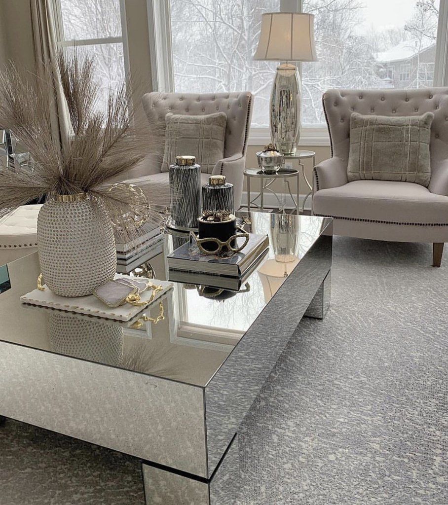 Hollywood Mirrored Rectangular Coffee Table – Hos Home | Coffee Table, Home  Interior Design, Mirrored Coffee Tables With Regard To Mirrored Coffee Tables (View 4 of 20)