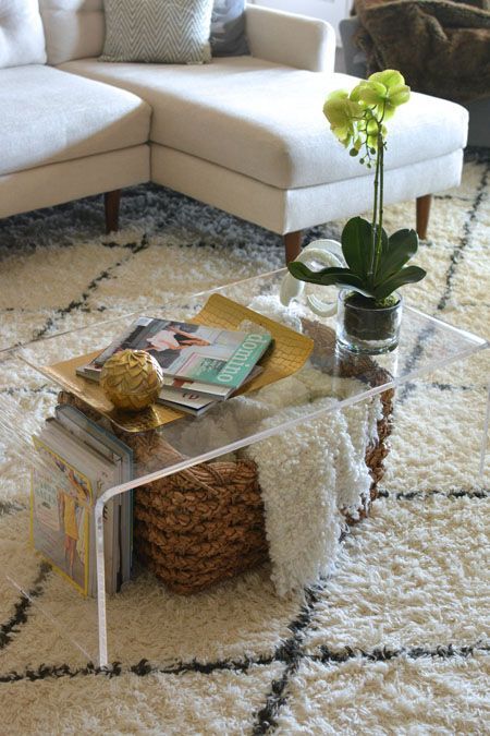 How To Create A Bright, Light Filled Space Tips | Forrent | Acrylic Coffee  Table, Clear Coffee Table, Coffee Table Styling Regarding Acrylic Coffee Tables (View 17 of 20)