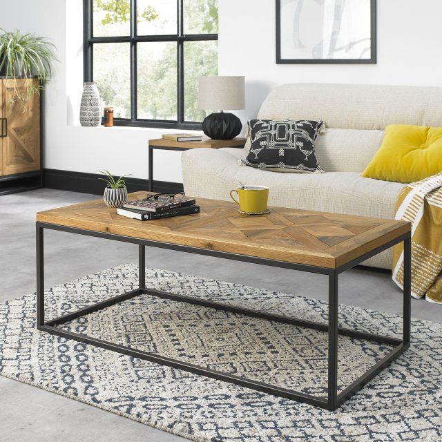 Indus Rustic Oak Coffee Table | Living Room Furniture – Bentley Designs Uk  Ltd With Rustic Oak And Black Coffee Tables (View 1 of 20)