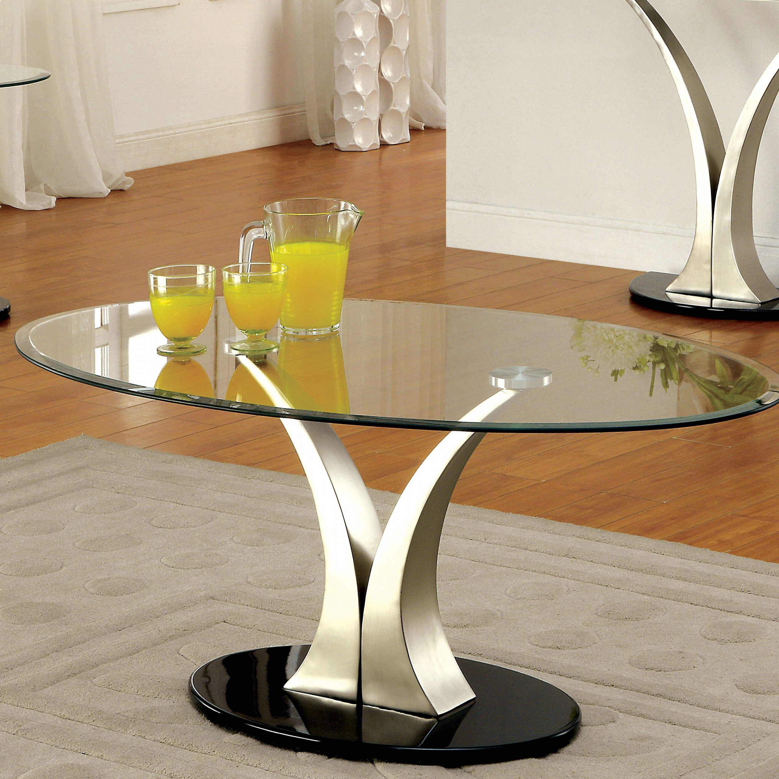 Ivy Bronx Fouts Abstract Coffee Table & Reviews | Wayfair Regarding Glass Oval Coffee Tables (Gallery 19 of 20)