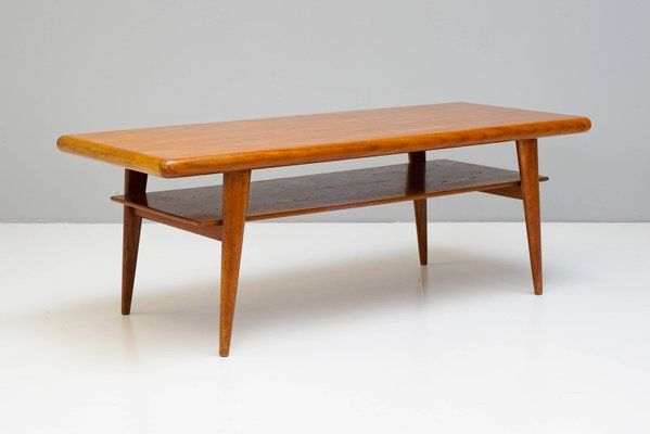 Large Mid Century 2 Tier Coffee Table For Sale At Pamono With Modern 2 Tier Coffee Tables Coffee Tables (View 15 of 20)