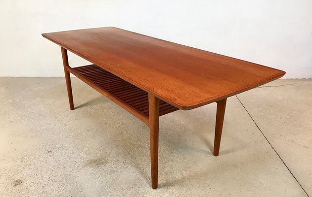 Large Mid Century Danish Teak Coffee Table, 1960s For Sale At Pamono In Teak Coffee Tables (View 10 of 20)