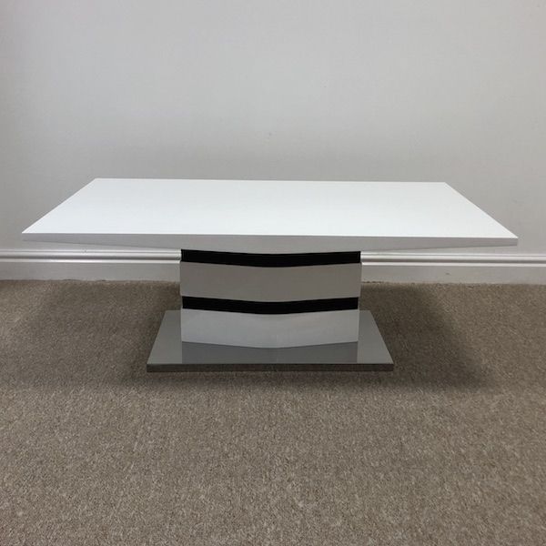 Leonard White High Gloss Coffee Table | Moon Furniture Within High Gloss Coffee Tables (View 9 of 20)