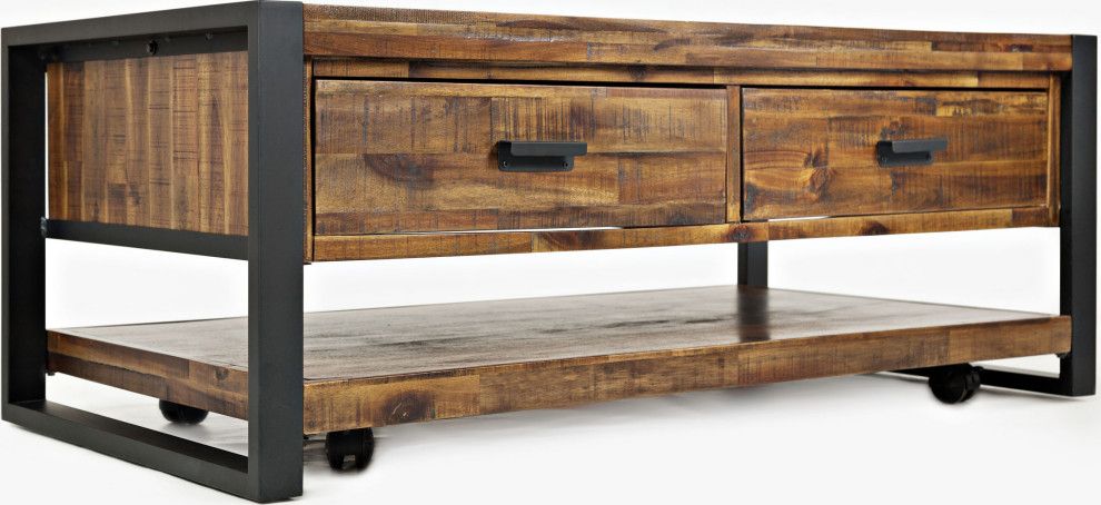 Loftworks Cocktail Table With Drawers – Industrial – Coffee Tables – Hedgeapple | Houzz Intended For Loftworks Cocktail Table (View 4 of 20)