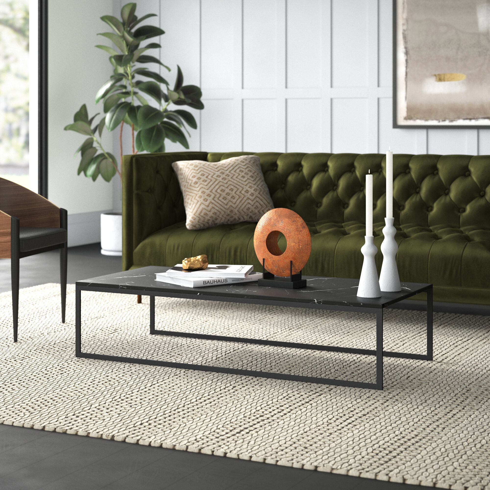 Mercury Row® Altus Sled Coffee Table & Reviews | Wayfair Intended For Black Accent Coffee Tables (View 17 of 20)