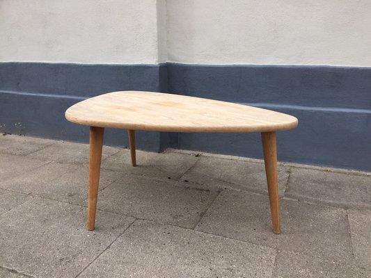 Mid Century Triangular Solid Oak Coffee Table, 1960s For Sale At Pamono Within Triangular Coffee Tables (View 13 of 20)