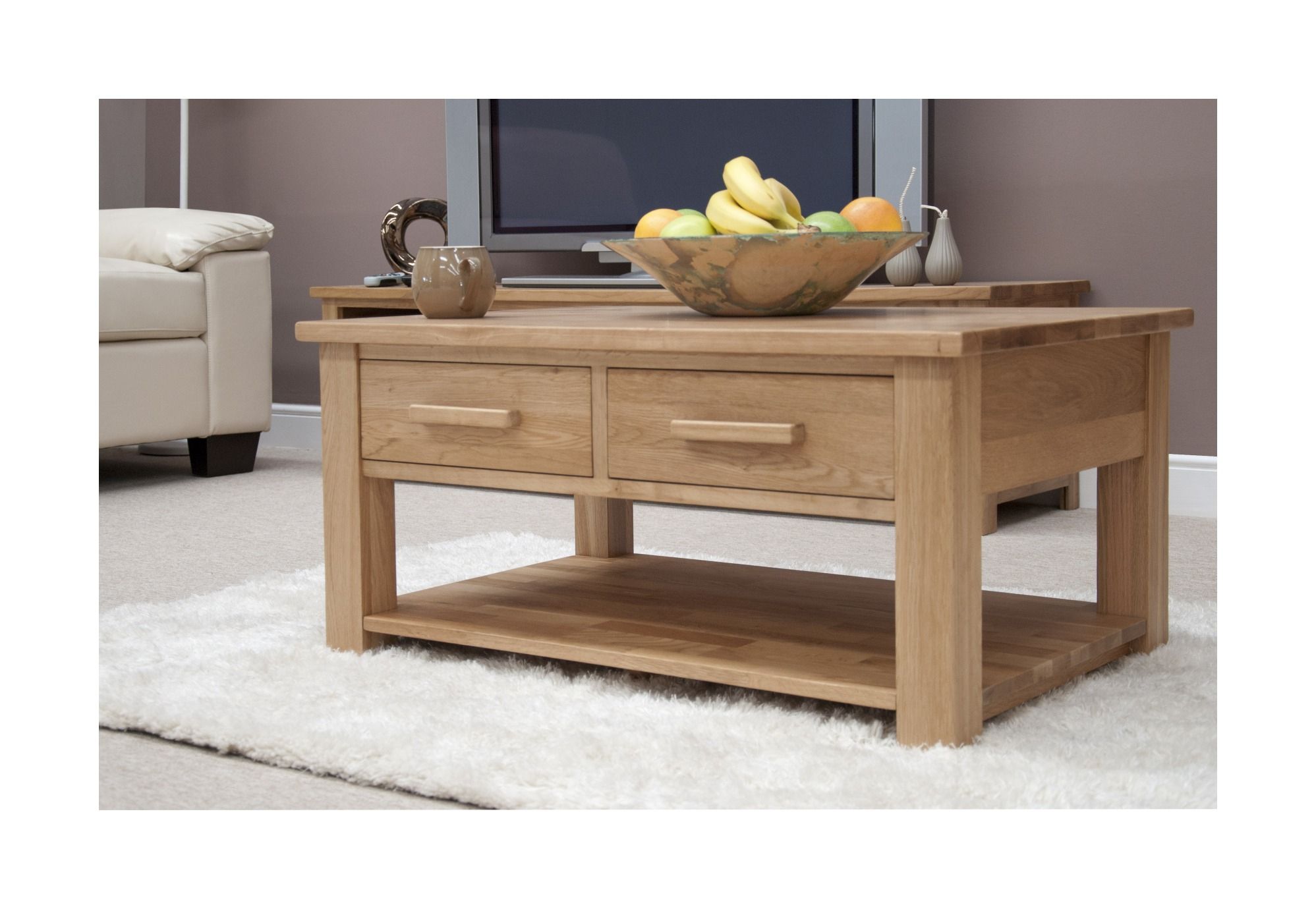 Modern 2 Drawer Coffee Table – Spirit Of Wood Intended For 2 Drawer Coffee Tables (View 4 of 20)