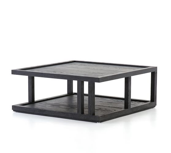 Modern 40" Square Coffee Table | Pottery Barn For Black Square Coffee Tables (View 5 of 20)