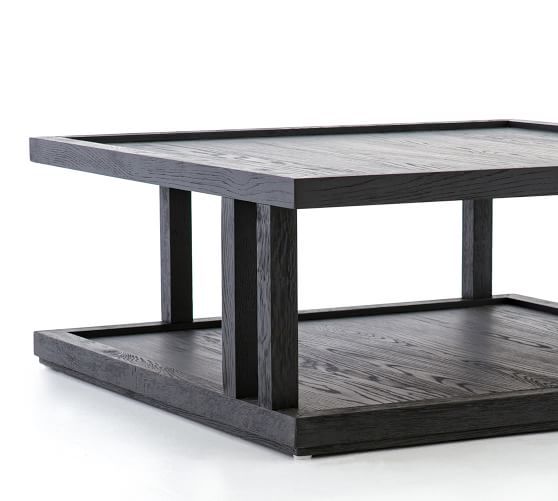 Modern 40" Square Coffee Table | Pottery Barn Intended For Black Square Coffee Tables (View 20 of 20)