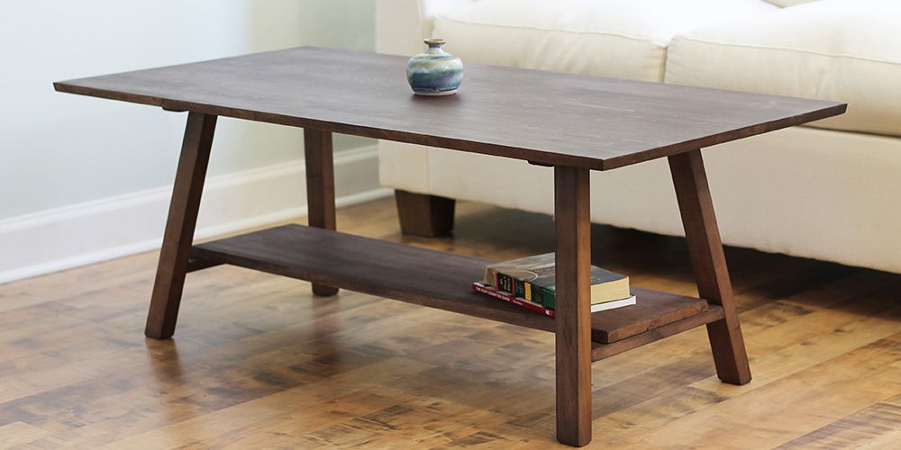 Natural Wood Coffee Table (solid Maple Hardwood) | Savvy Rest In Coffee Tables With Shelf (View 1 of 20)