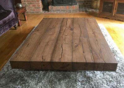 Oak Beam Coffee Table | Abacus Tables Intended For Rustic Oak And Black Coffee Tables (View 19 of 20)