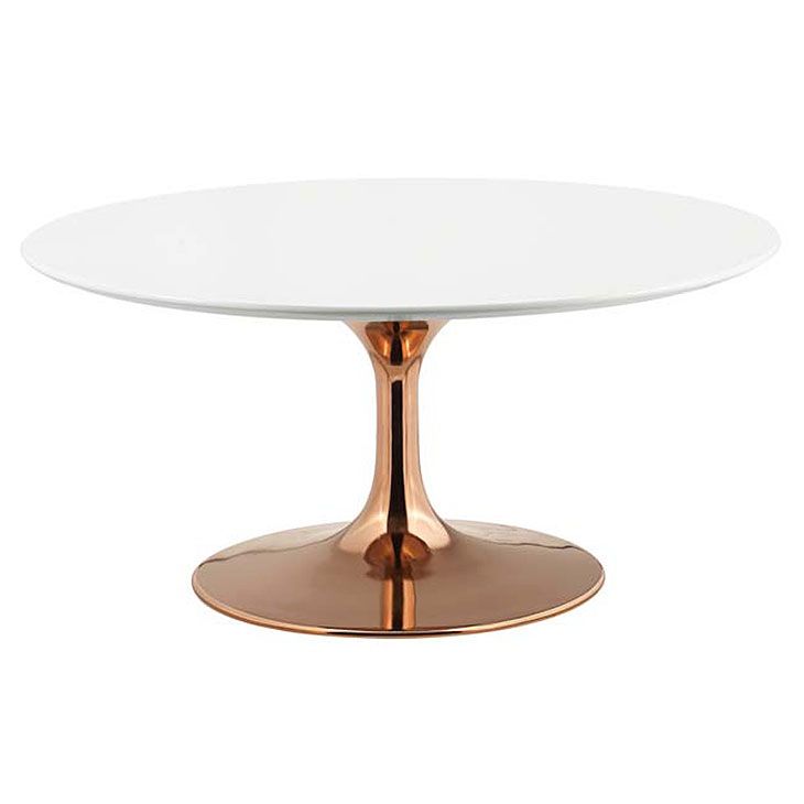 Odyssey 36" Round Modern Rose Gold Coffee Table | Eurway With Regard To Rose Gold Coffee Tables (Gallery 19 of 20)