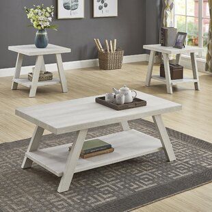 Off White Coffee Table Sets | Wayfair With Regard To Off White Wood Coffee Tables (View 3 of 20)