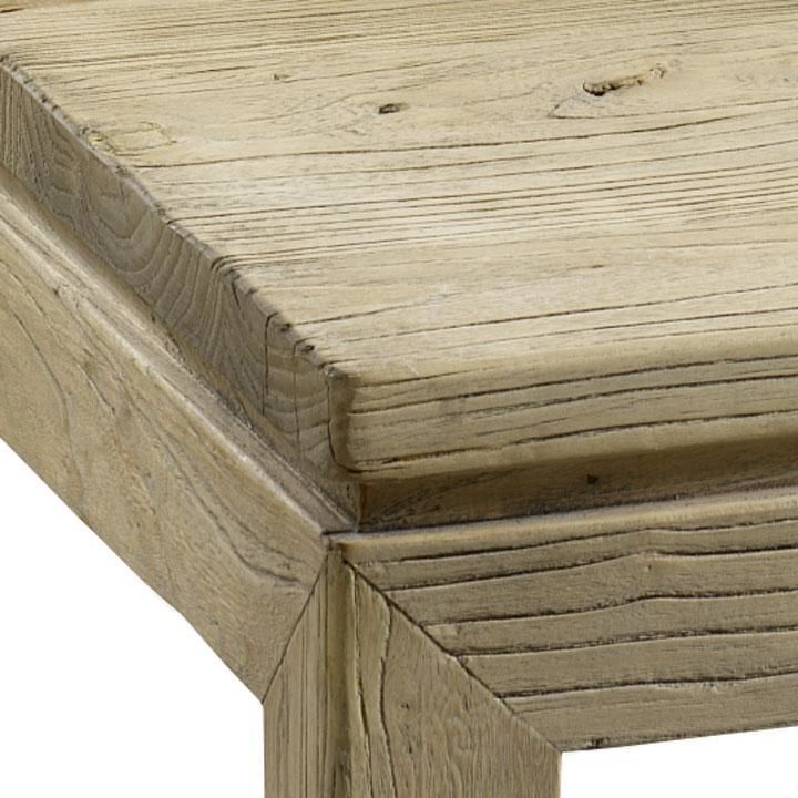 Oriental Wooden Square Coffee Table – Reclaimed Light Elm | Coffee Tables Throughout Reclaimed Elm Wood Coffee Tables (View 17 of 20)