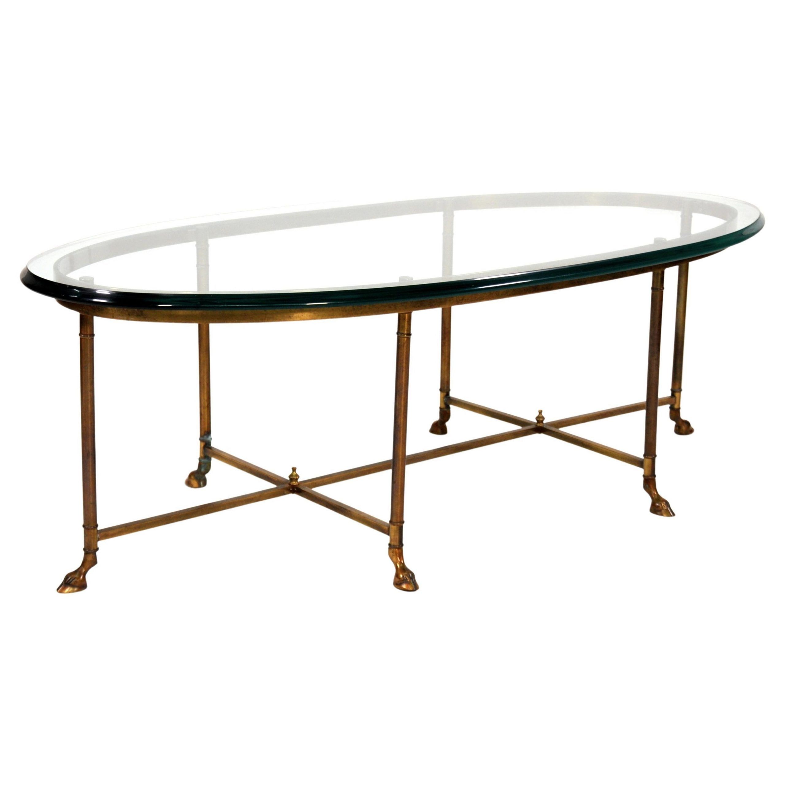 Oval Glass Coffee Table – Etsy Regarding Glass Oval Coffee Tables (View 15 of 20)