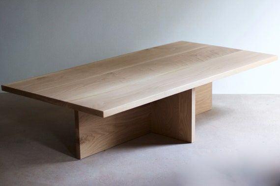 Oversized Plank Coffee Table White Oak Or Walnut Organic – Etsy Italia Within Plank Coffee Tables (View 1 of 20)