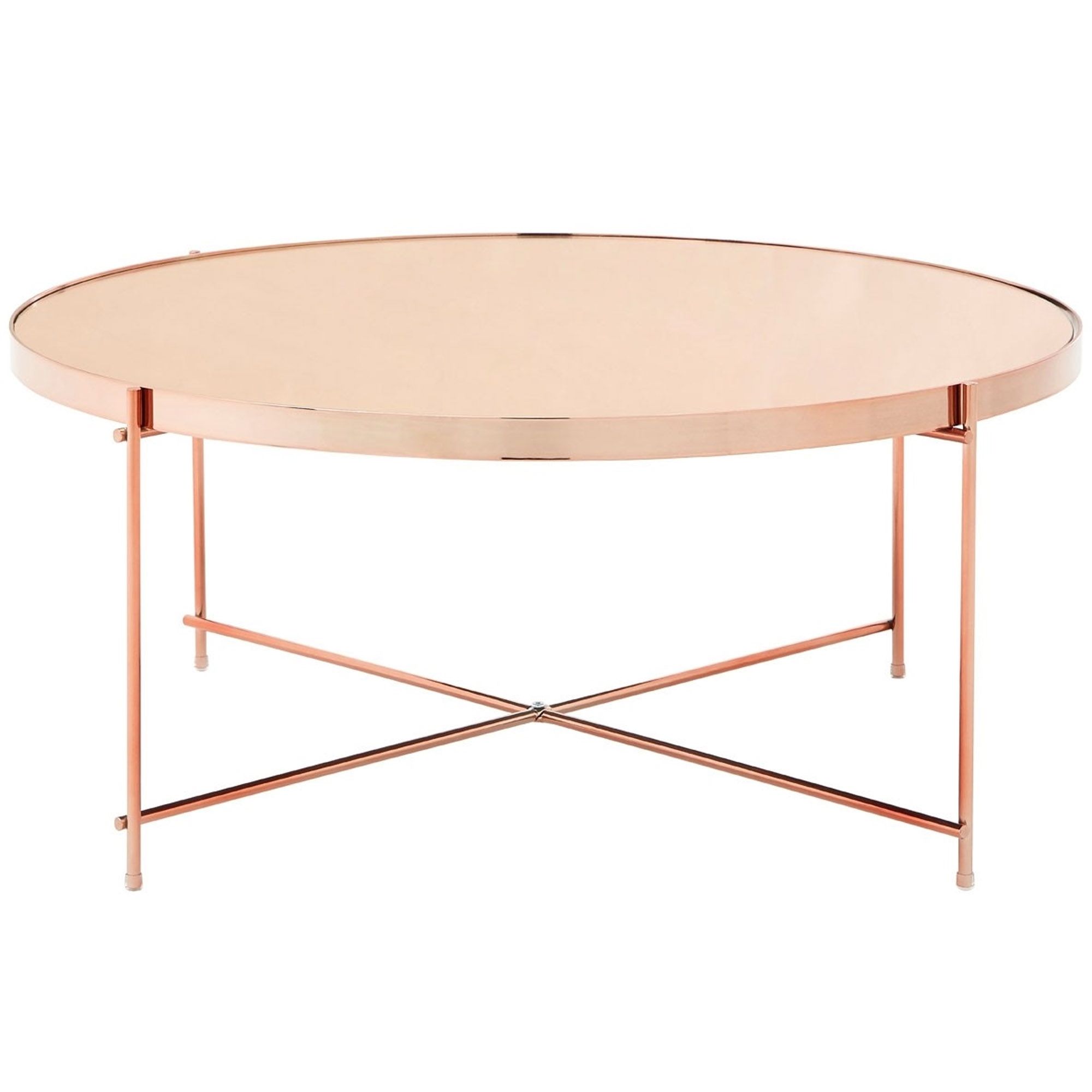 Rose Gold Round Allure Coffee Table | Contemporary Lounge Furniture Regarding Rose Gold Coffee Tables (View 5 of 20)