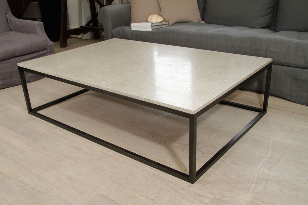 Round Cast Stone Top Metal Base Coffee Table | Coffee Table, Stone Coffee  Table, Metal Base Coffee Table With Regard To Stone Top Coffee Tables (View 4 of 20)
