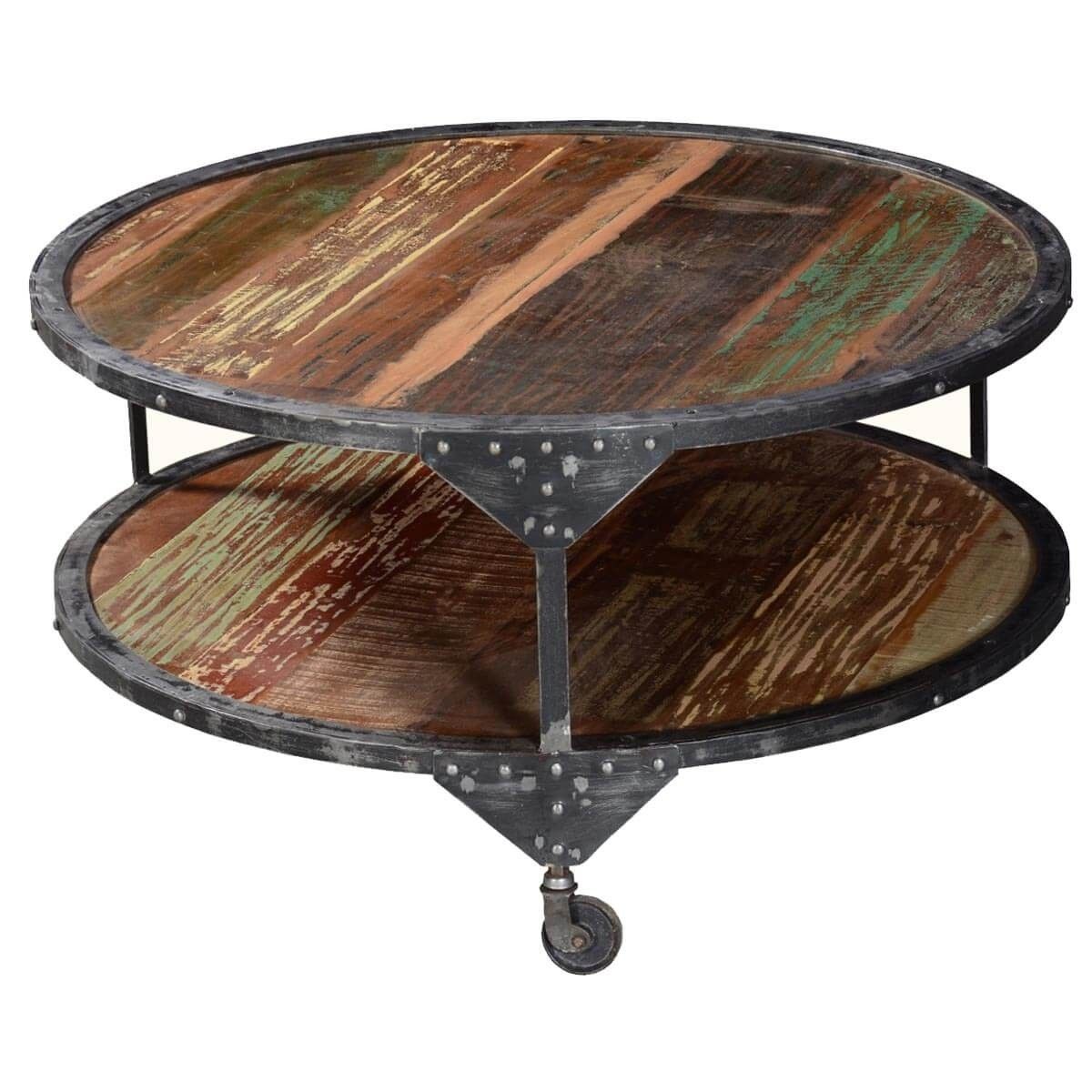Round Industrial Coffee Table – Ideas On Foter Inside Round Industrial Coffee Tables (View 19 of 20)