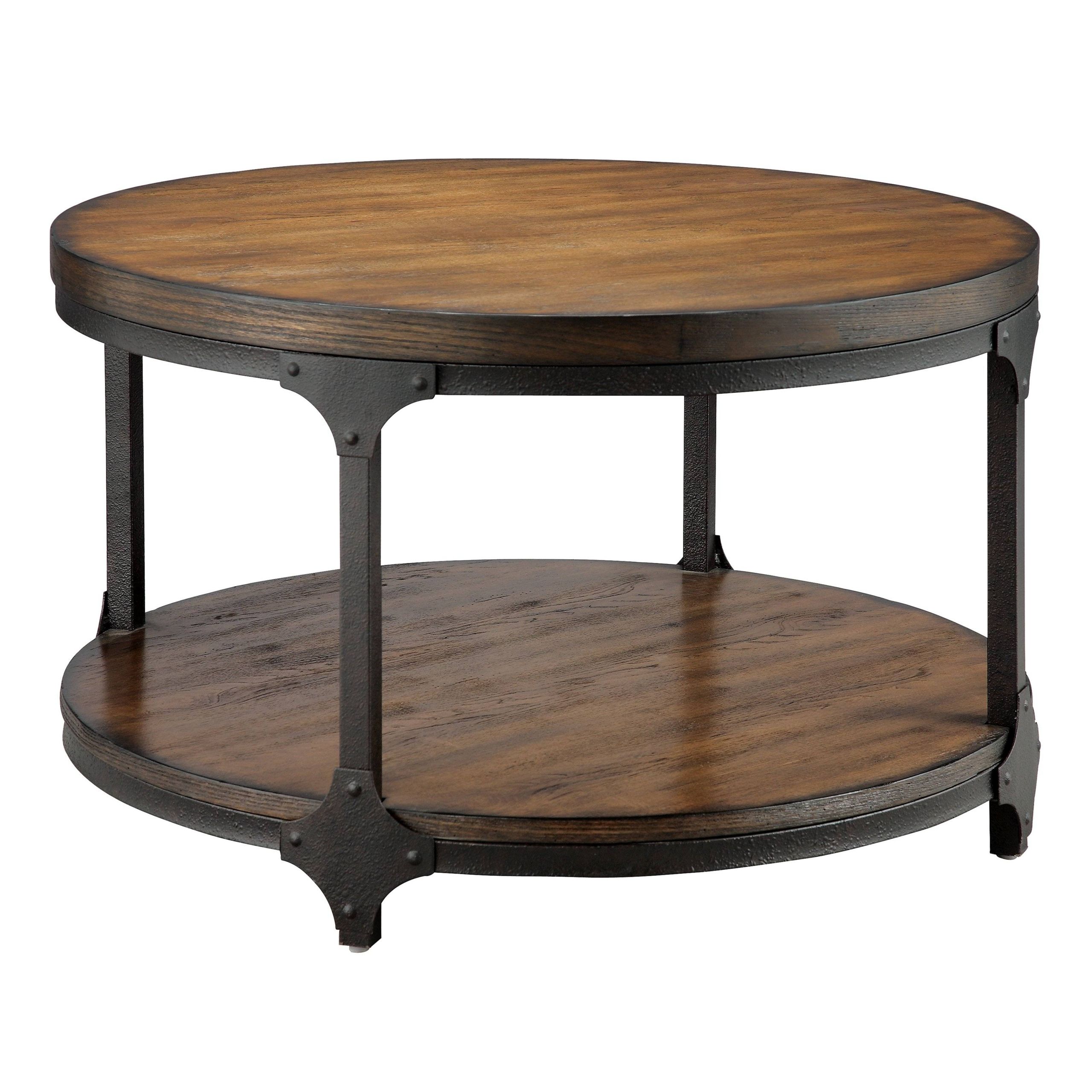 Round Industrial Coffee Table – Ideas On Foter Pertaining To Round Industrial Coffee Tables (View 11 of 20)