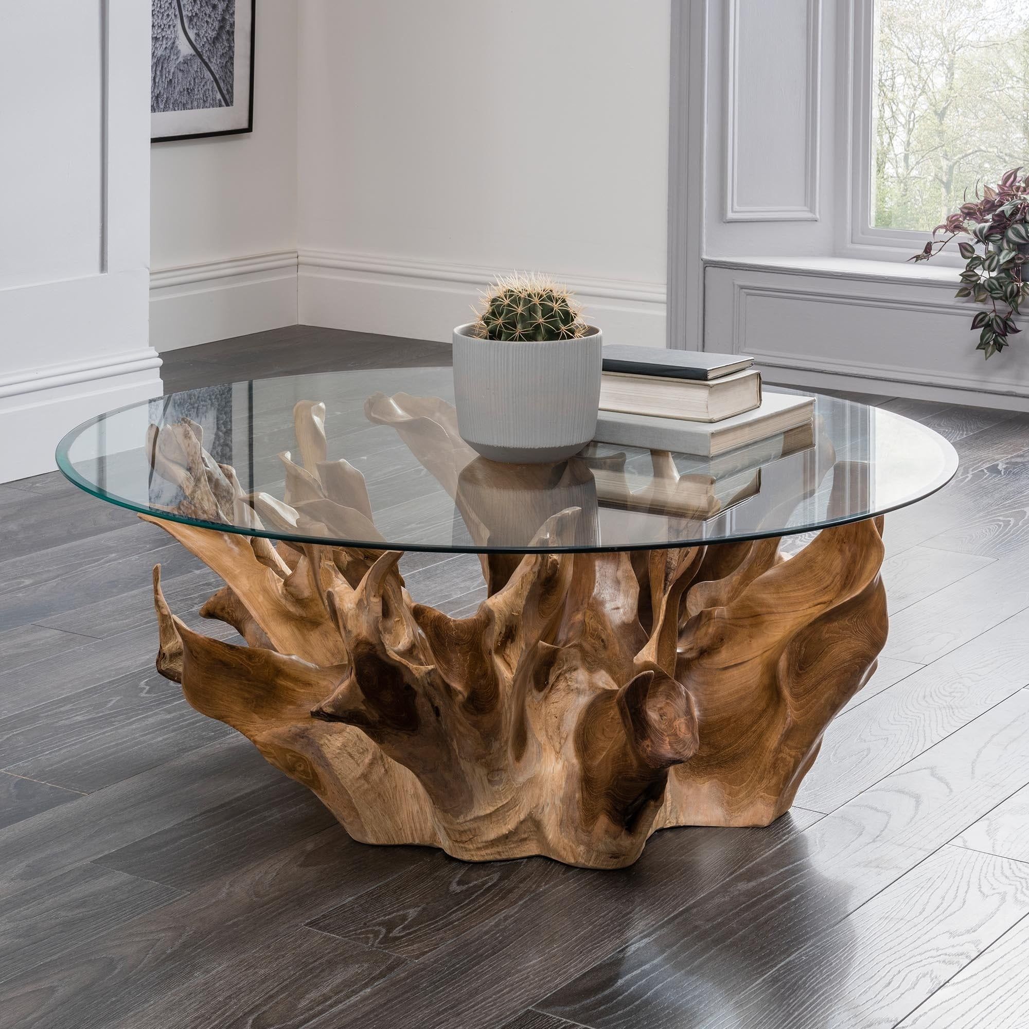 Round Teak Root Coffee Table High Quality Teak From – Etsy Intended For Teak Coffee Tables (View 6 of 20)